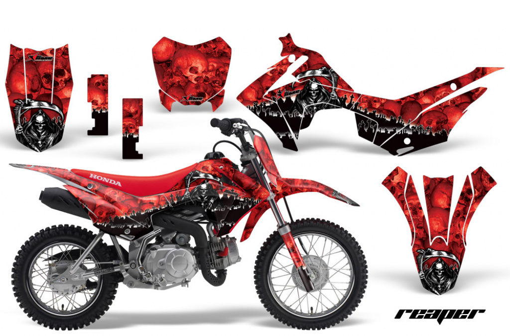 Reaper Rot mit Nummernfeldern für Honda CRF110 F 2013-2018