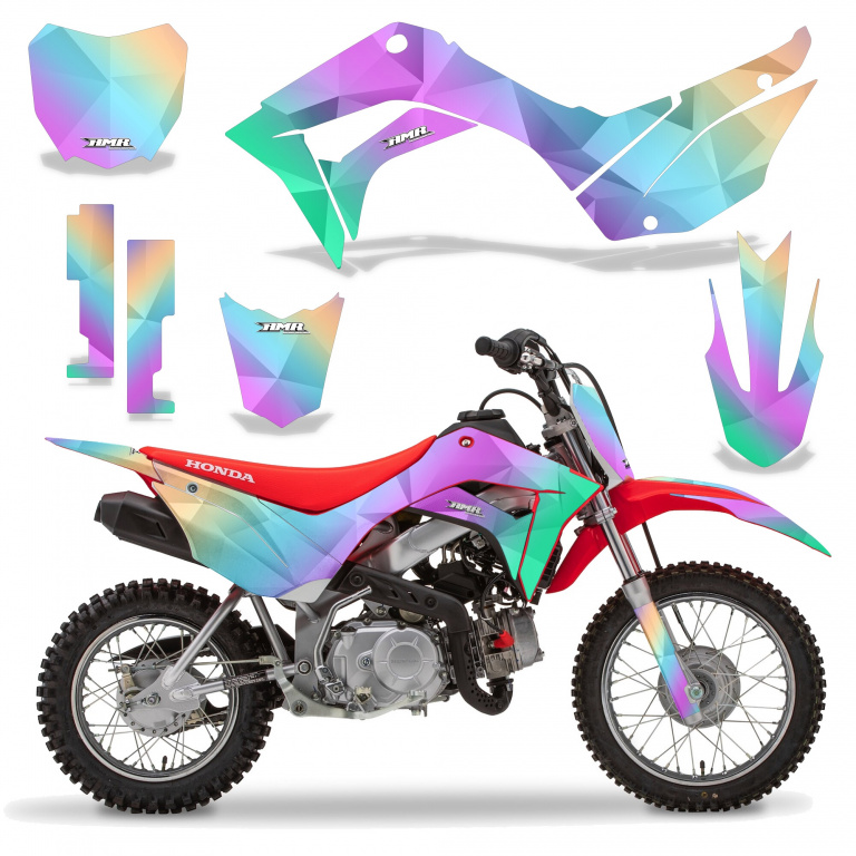 Slick with number plates for Honda CRF110 F 2019-2021