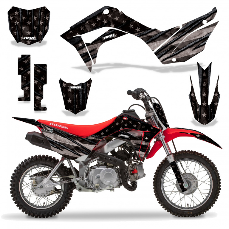 Subdued V2 with number plates for Honda CRF110 F 2019-2021