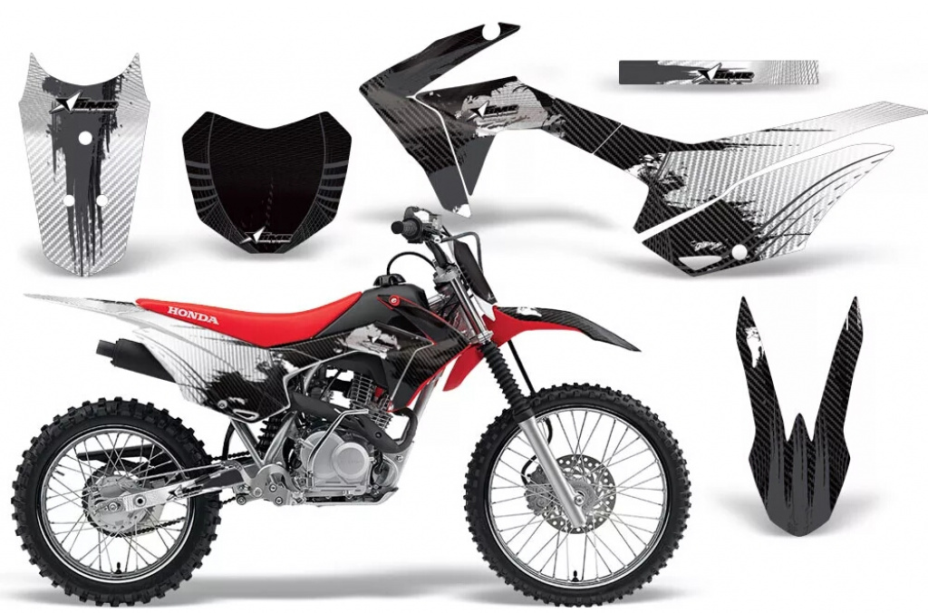 Carbon-X Schwarz mit Nummernfeldern für Honda CRF125 F 2014-2018