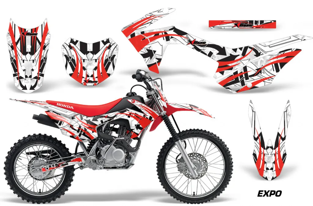 Expo Red with number plates for Honda CRF125 F 2014-2018
