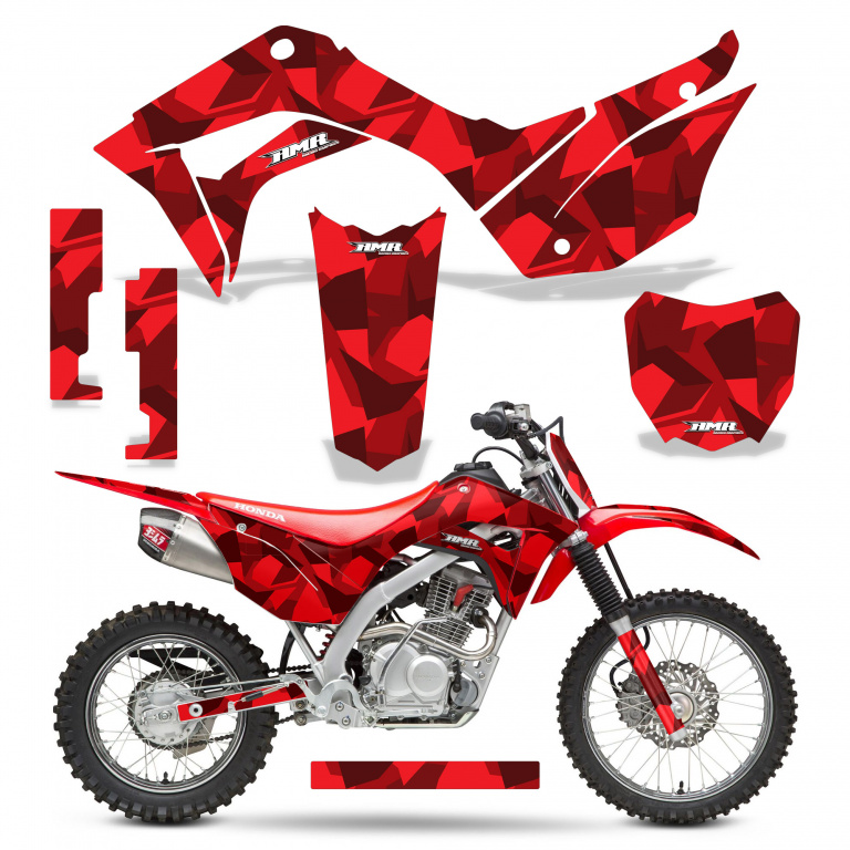 Special Forces Rot mit Nummernfeldern für Honda CRF125 F 2019-2025