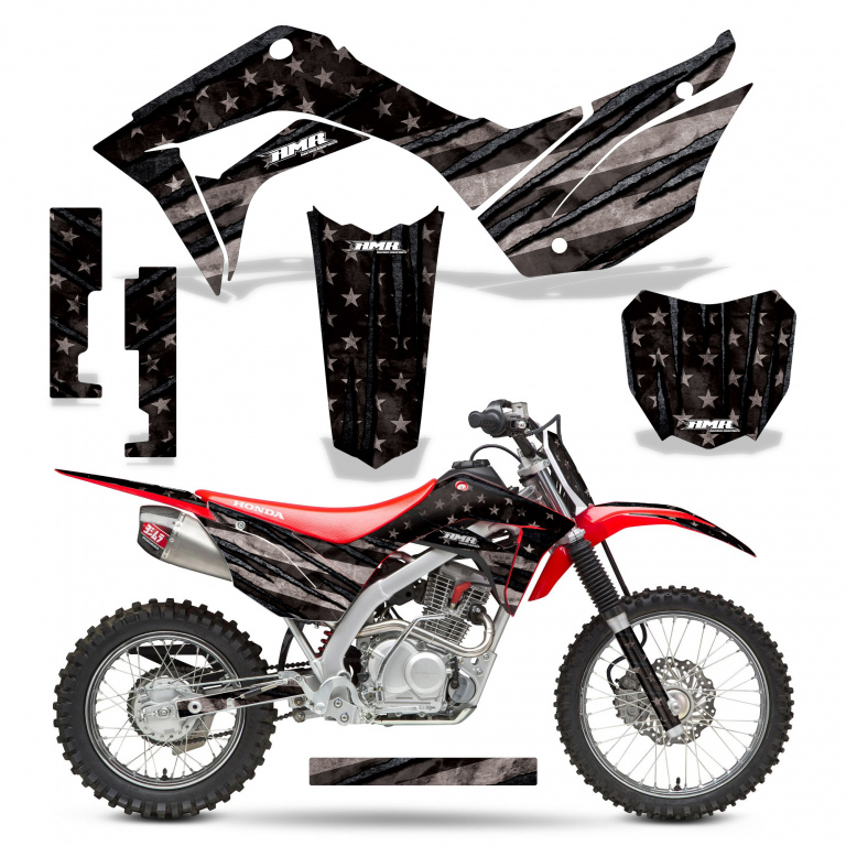 Subdued V2 mit Nummernfelder für Honda CRF125 F 2019-2025