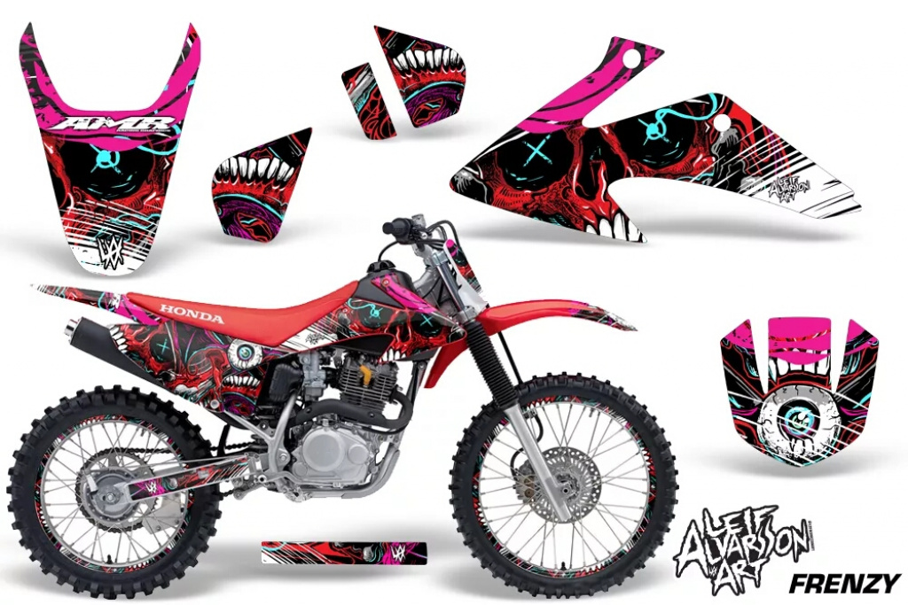 Frenzy Red with number plates for Honda CRF150F-CRF230F 2008-2014