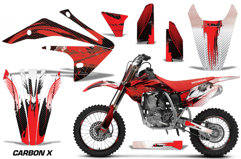 Carbon-X Red with number plates for Honda CRF150R 2017-2021