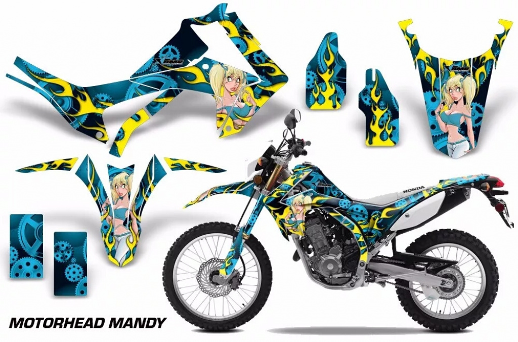 Motorhead Mandy Blau ohne Nummernfeldern für Honda CRF250L/CRF250M 2013-2020