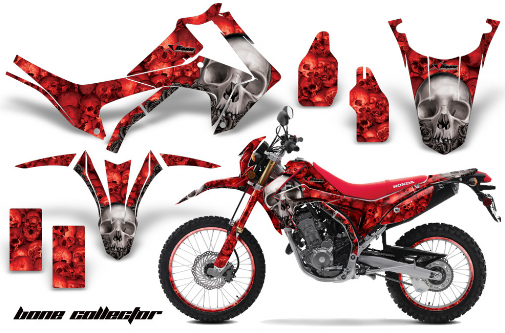 Bone Collector Rot mit Nummernfeldern für Honda CRF250L/CRF250M 2013-2020