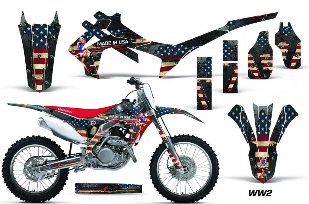 World War 2 without number plates for Honda CRF450R 2013-2016