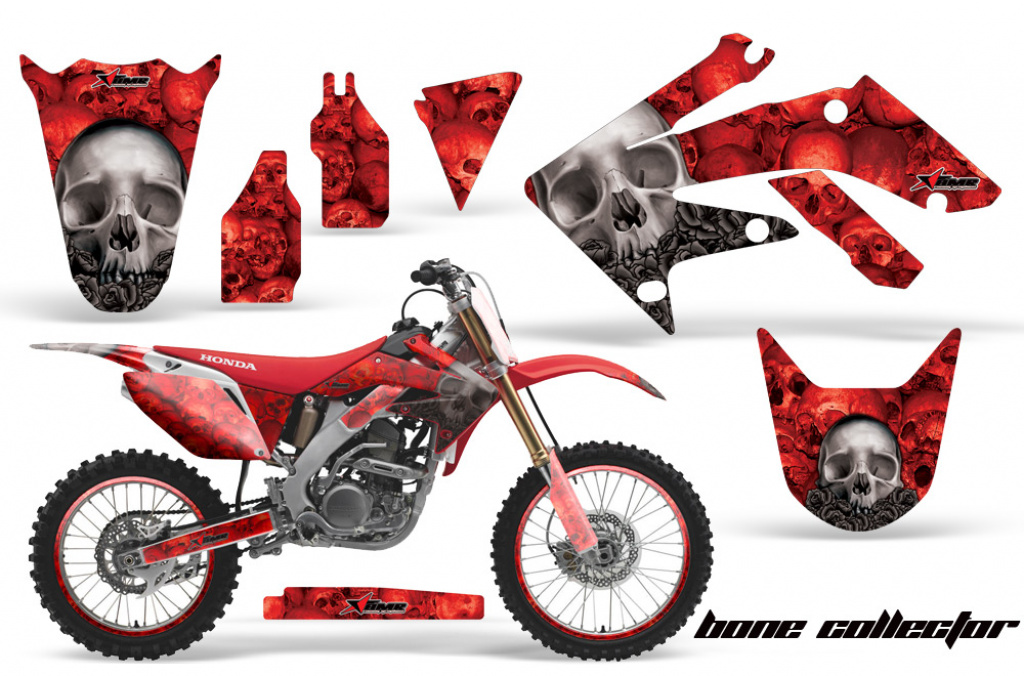 Bone Collector Red with number plates for Honda CRF250R 2010-2013