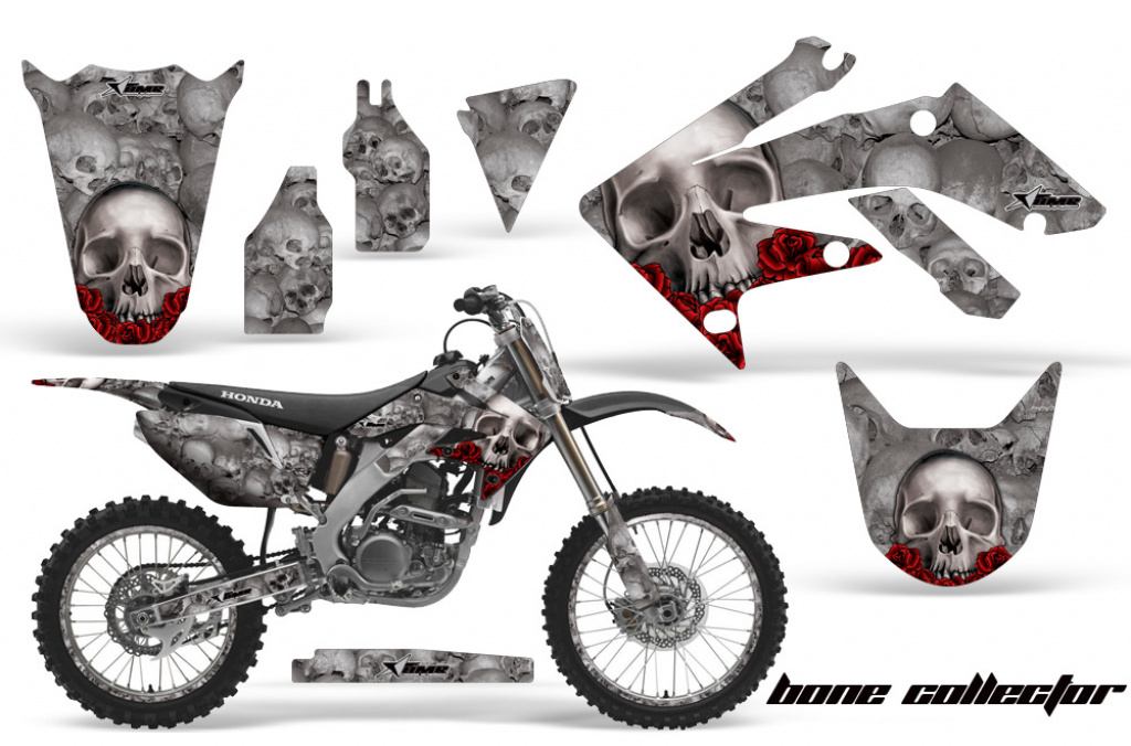 Bone Collector Silver with number plates for Honda CRF250R 2010-2013