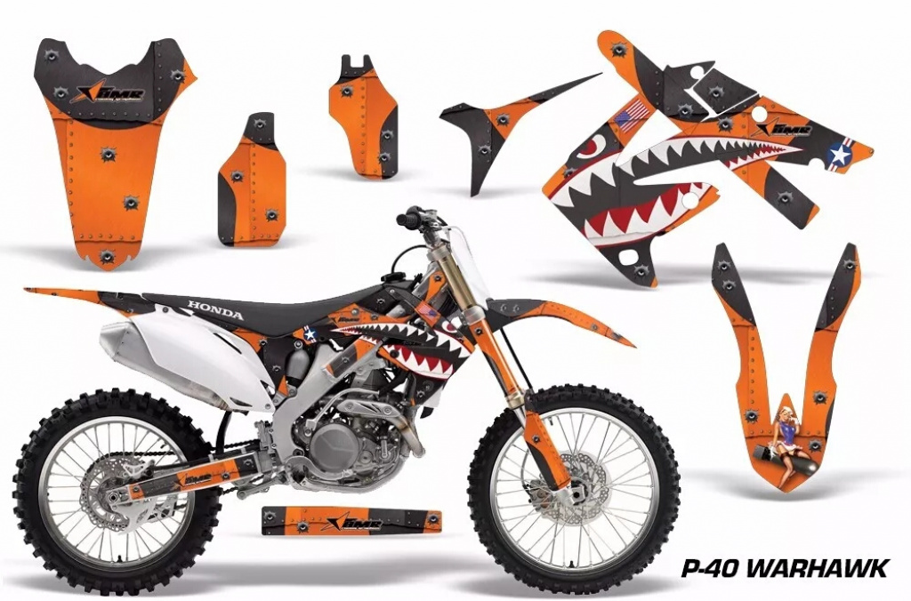 P40-Warhawk Orange without number plates for Honda CRF250R 2010-2013