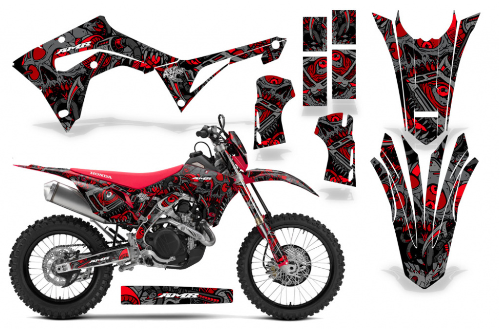 Tune In Rot mit Nummernfeldern für Honda CRF450X 2017-2024