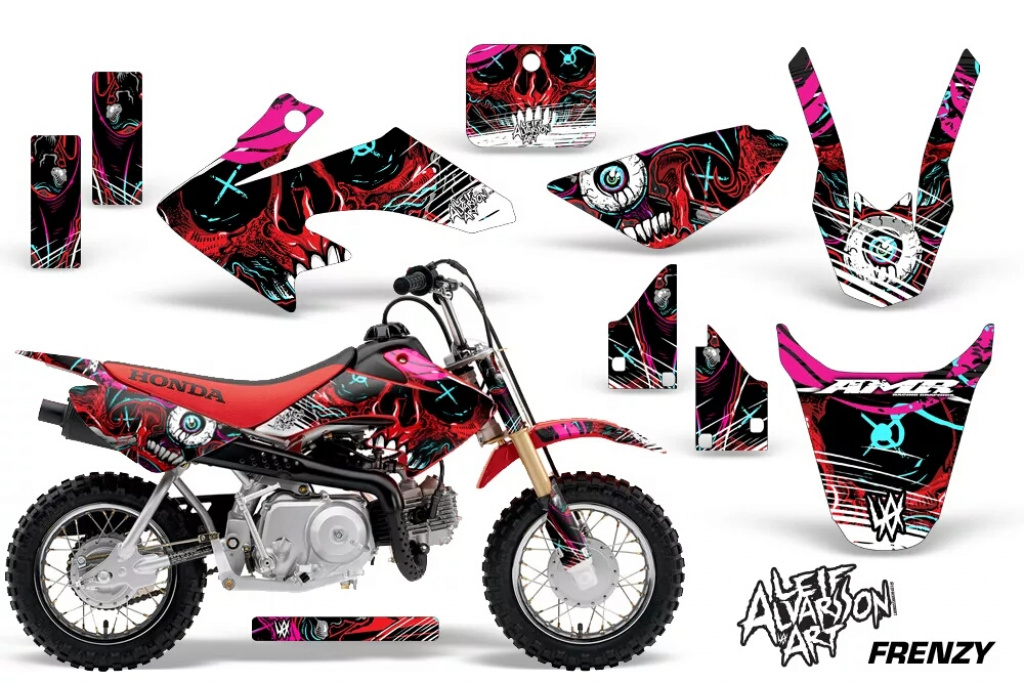 Frenzy Red with number plates for Honda CRF50 2004-2013