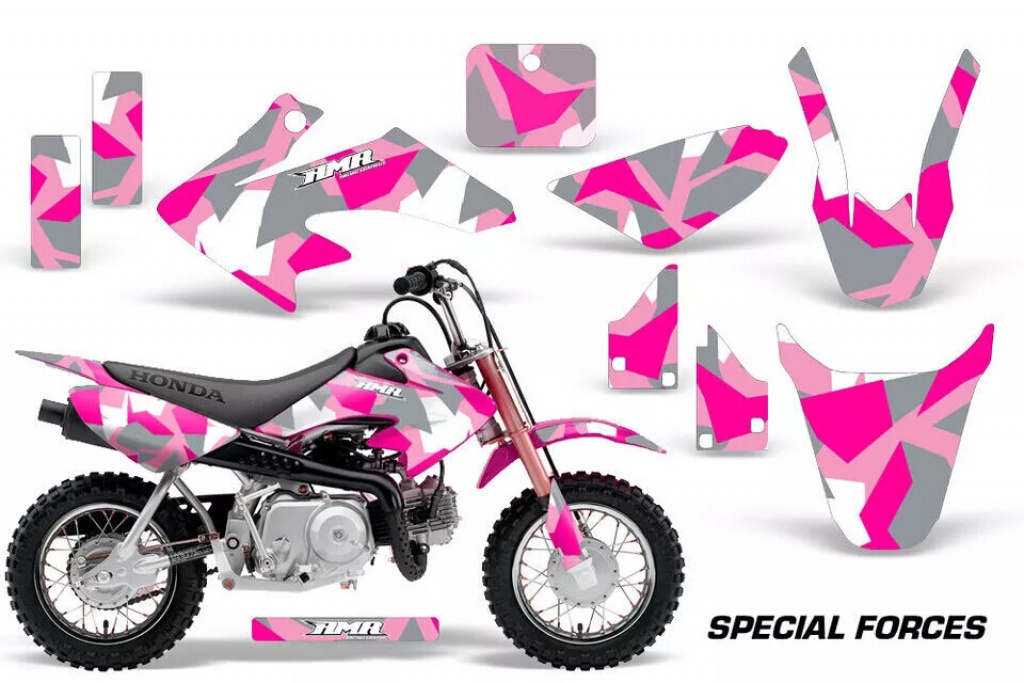 Special Forces Pink with number plates for Honda CRF50 2004-2013