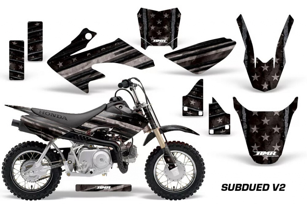 Subdued V2 with number plates for Honda CRF50 2004-2013