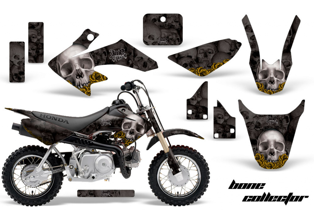 Bone Collector Black with number plates for Honda CRF50 2004-2013