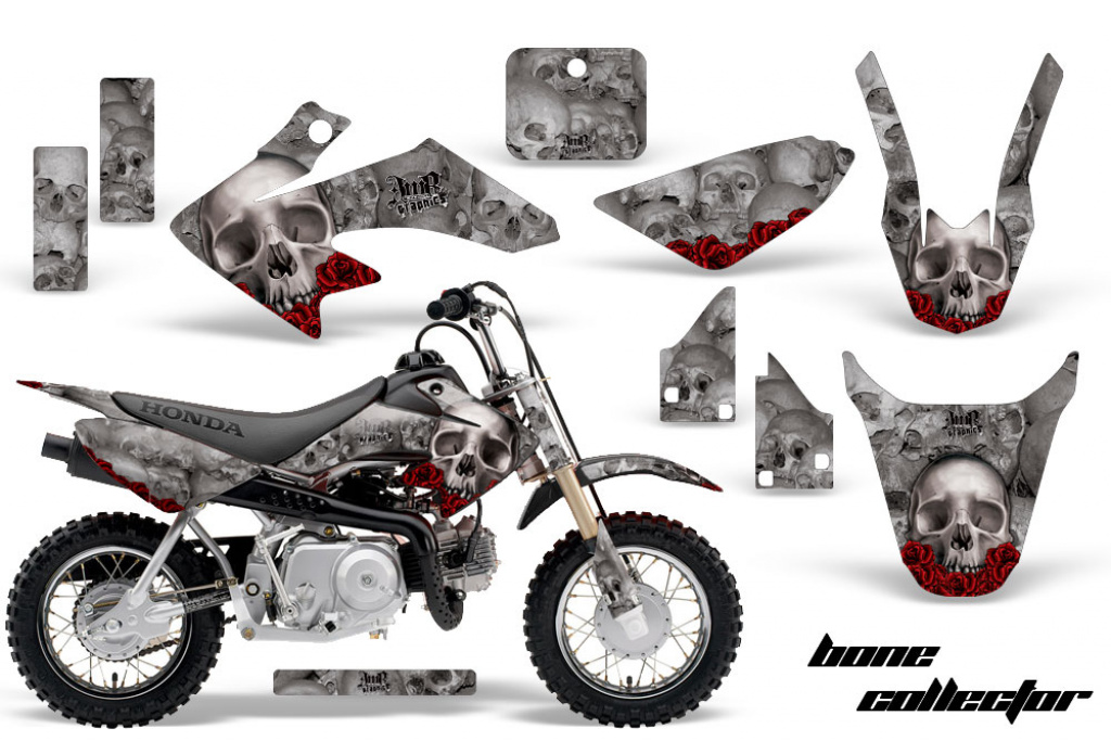 Bone Collector Silver with number plates for Honda CRF50 2004-2013