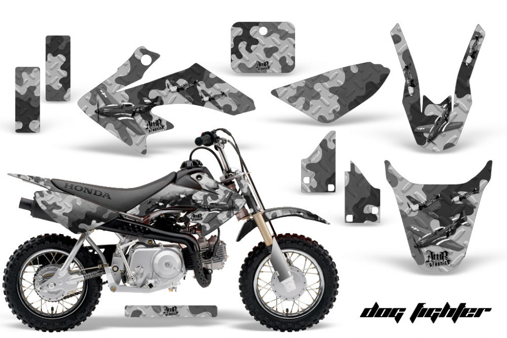 Dog Fighter Black with number plates for Honda CRF50 2004-2013