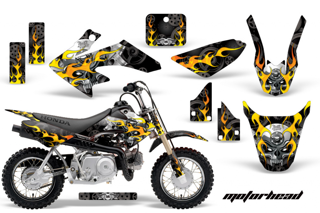 Motorhead Black with number plates for Honda CRF50 2004-2013