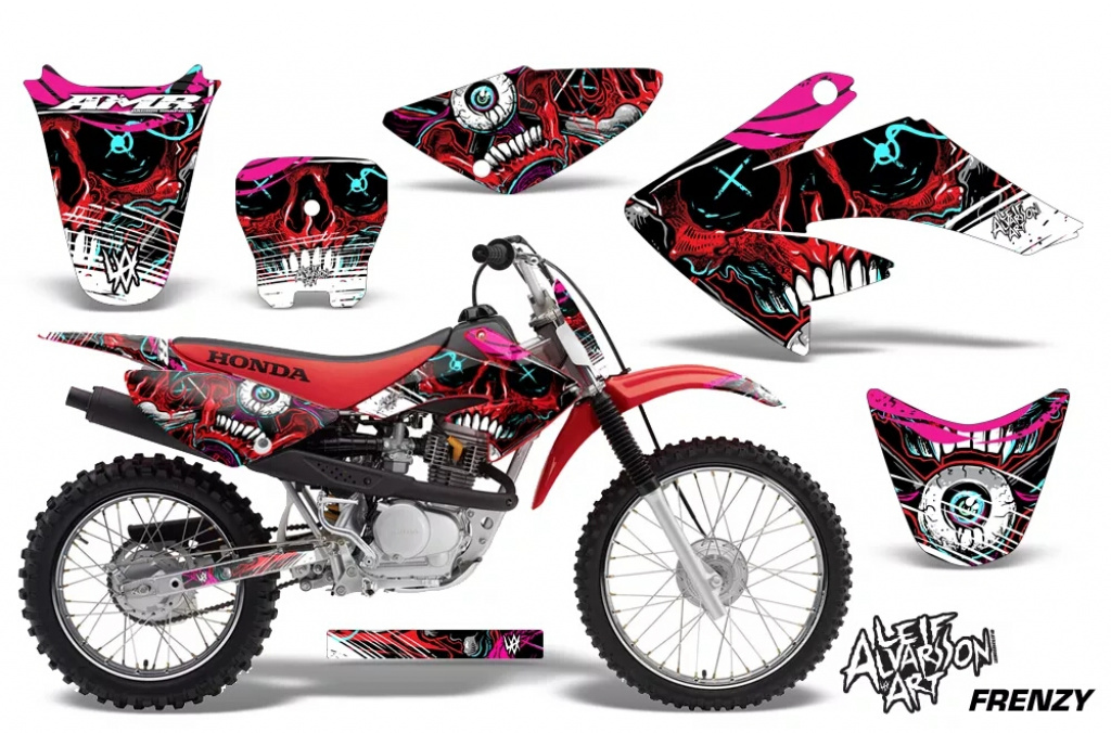 Frenzy Red with number plates for Honda CRF80/CRF100 2004-2010