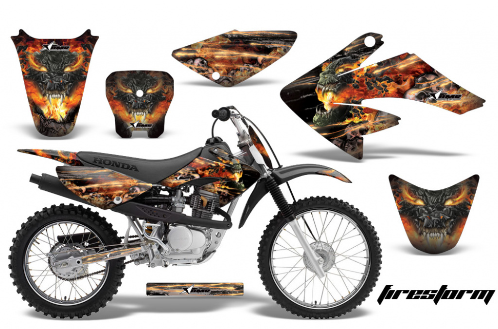 Firestorm Black with number plates for Honda CRF70 2004-2015