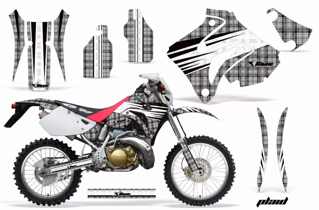 Plaid Silber ohne Nummernfeldern für Honda CRM 250 AR 1989-1999