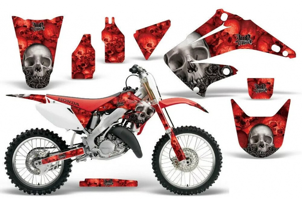 Bone Collector Rot ohne Nummernfeldern für Honda CR250 1995-2015