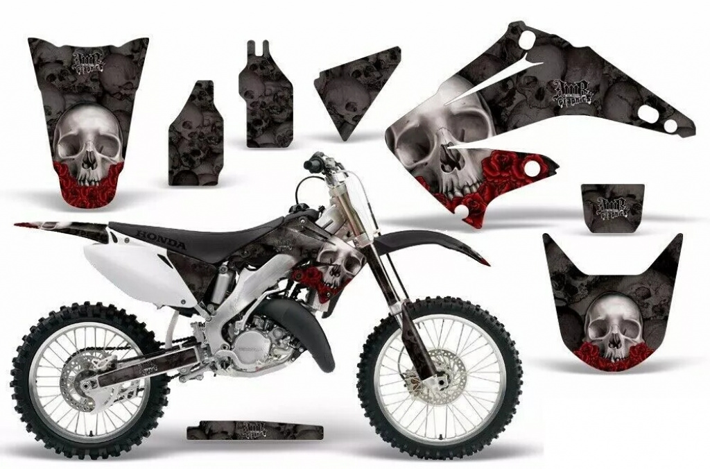 Bone Collector Schwarz ohne Nummernfeldern für Honda CR250 1995-2015