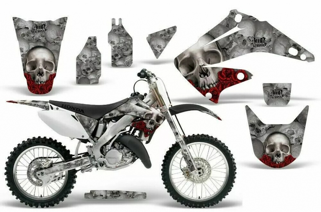 Bone Collector Silber ohne Nummernfeldern für Honda CR250 1995-2015