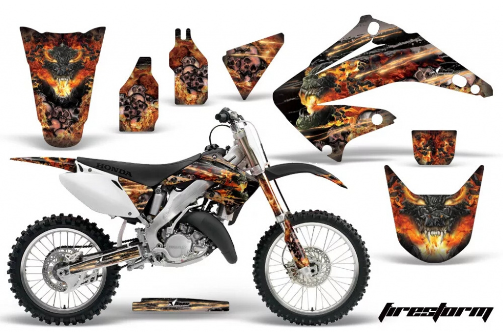 Firestorm Schwarz ohne Nummernfeldern für Honda CR250 1995-2015