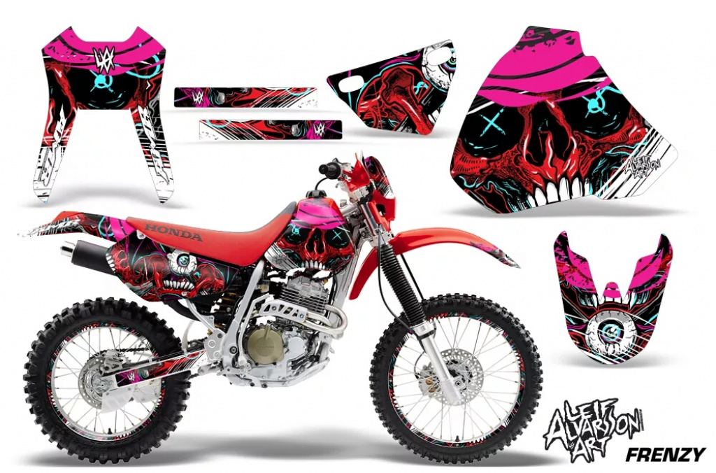 Frenzy Rot mit Nummernfeldern für Honda XR400 1996-2004