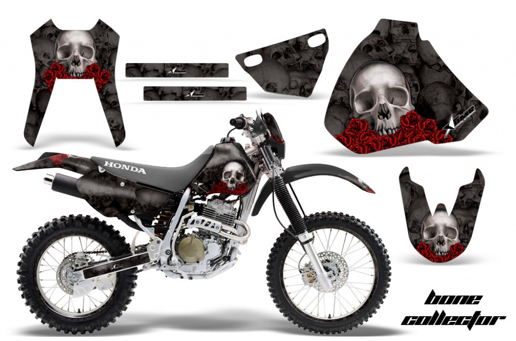 Bone Collector Schwarz mit Nummernfeldern für Honda XR400 1996-2004