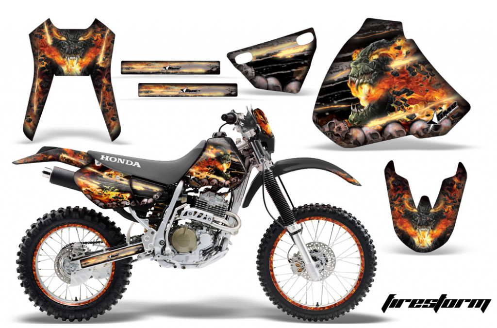 Firestorm Schwarz mit Nummernfeldern für Honda XR400 1996-2004