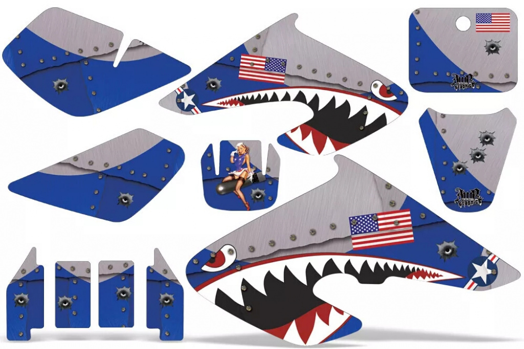 P40 Warhawk Blue without number plates for Honda XR70 2001-2003