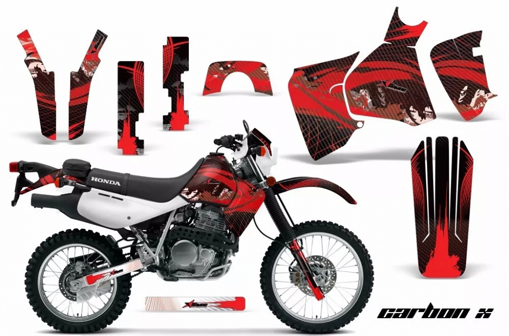 Carbon-X Rot ohne Nummernfeldern für Honda XR650L 1993-2018