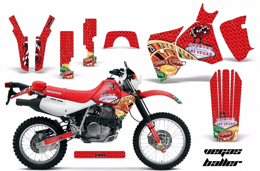 Vegas Baller Rot ohne Nummernfeldern für Honda XR650L 1993-2018