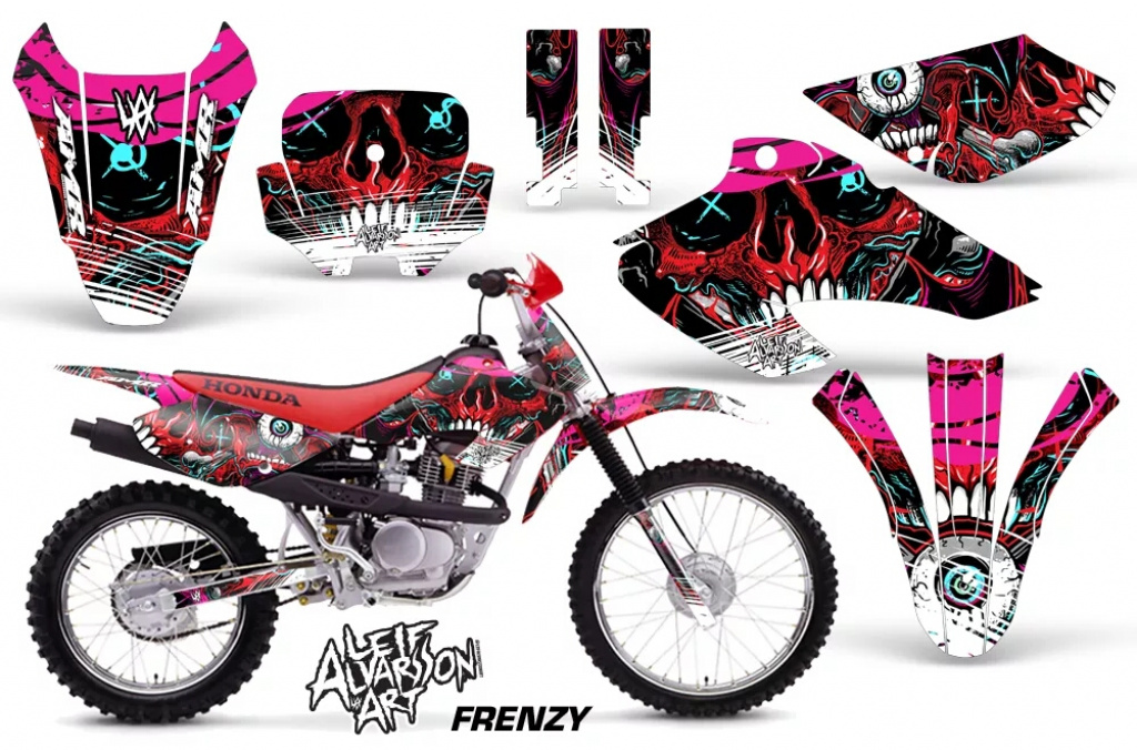 Frenzy Red with number plates for Honda XR80/XR100 2001-2003