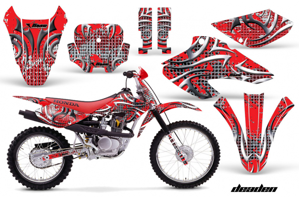 Deaden Red with number plates for Honda XR80/XR100 2001-2003