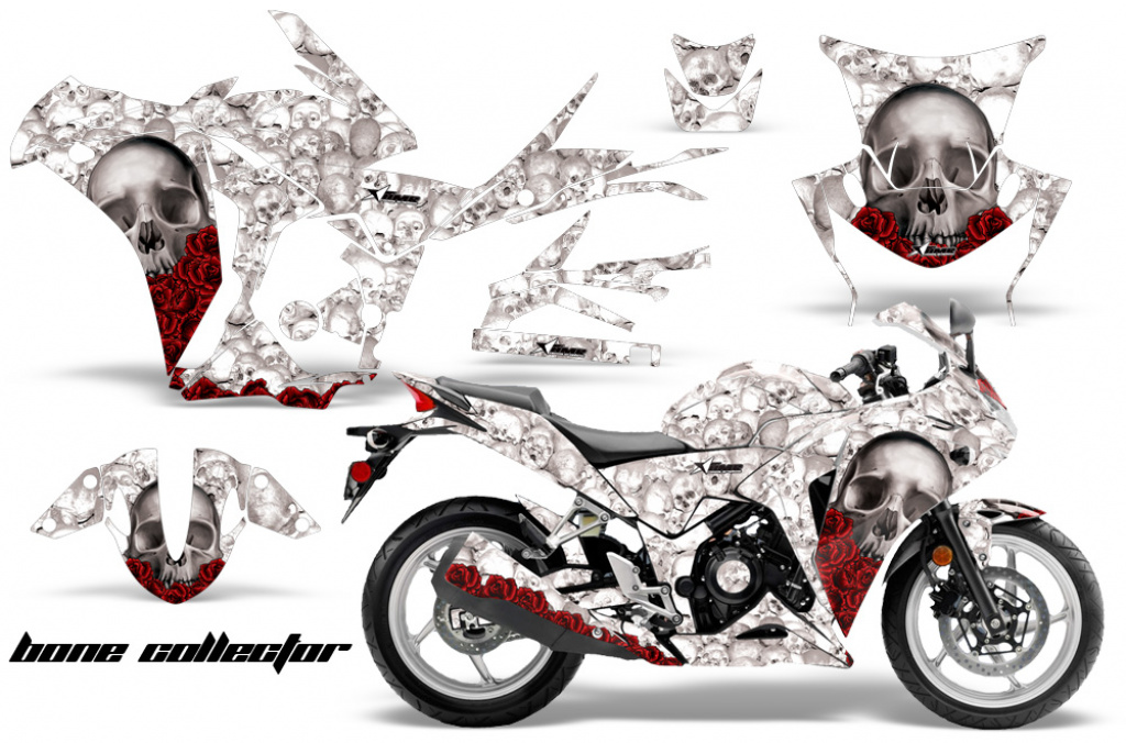Bone Collector Weiß für Honda Sport Bike CBR 250R 2010-2013