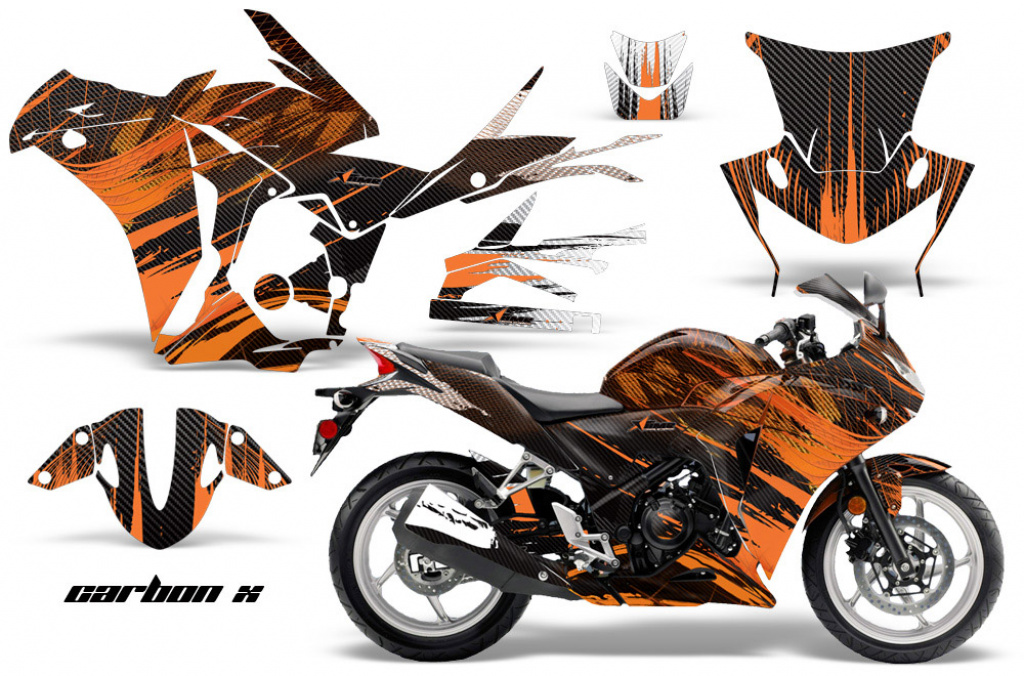Carbon-X Orange für Honda Sport Bike CBR 250R 2010-2013