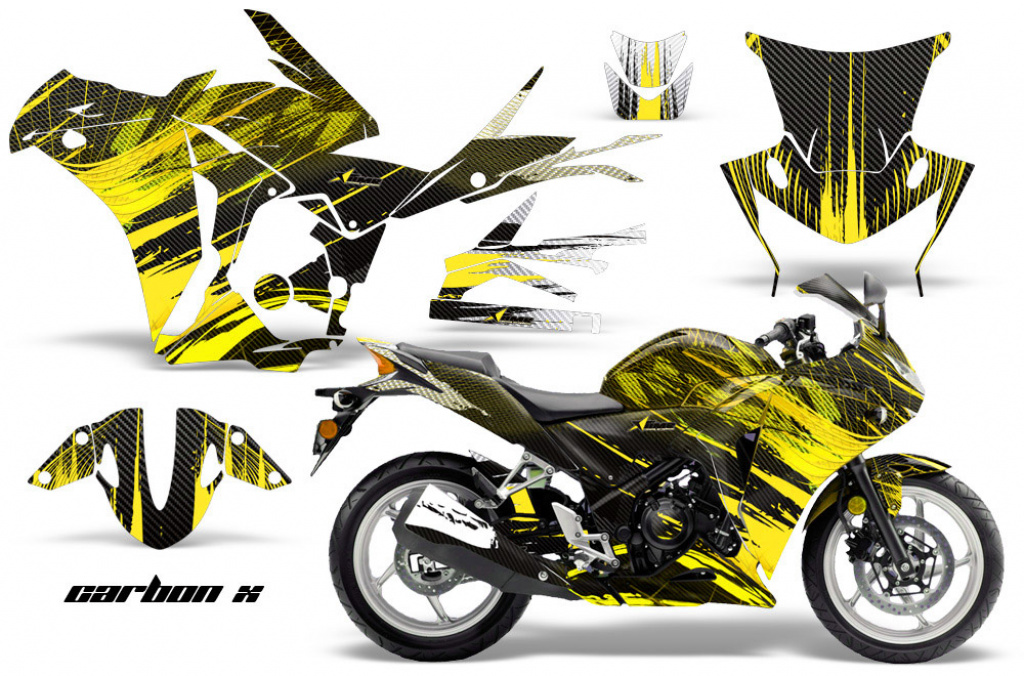 Carbon-X Gelb für Honda Sport Bike CBR 250R 2010-2013