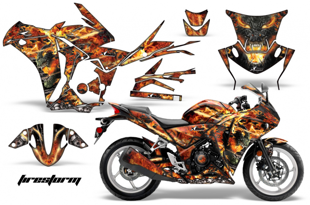 Firestorm Schwarz für Honda Sport Bike CBR 250R 2010-2013