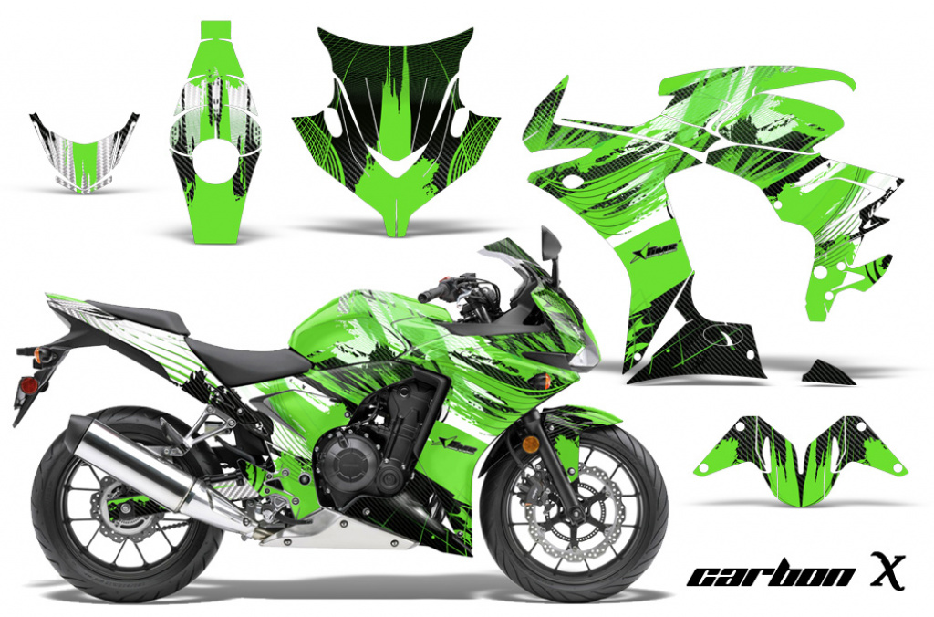 Carbon-X Grün für Honda Sport Bike CBR 500R 2013-2014