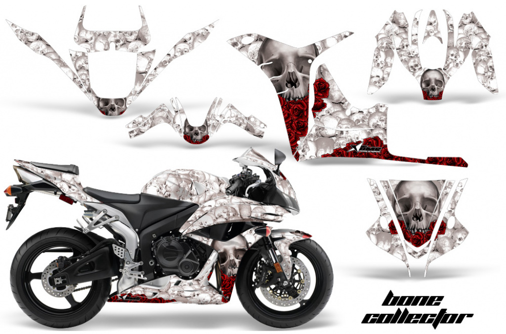 Bone Collector Weiß für Honda Sport Bike CBR 600RR 2007-2008