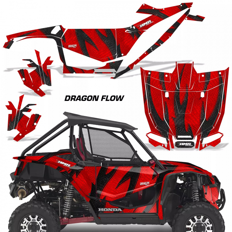 Dragon Flow Red for Honda Talon 1000X/R 2 Door 2019-2022