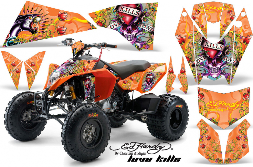 Ed-Hardy - LoveKills Orange for KTM XC 525 Quad