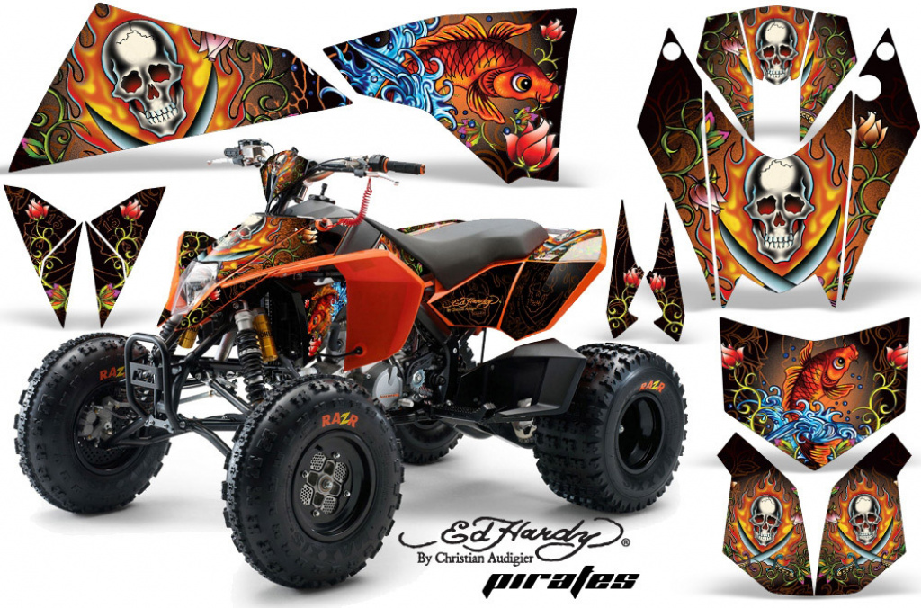 Ed-Hardy - Pirates Orange for KTM XC 525 Quad