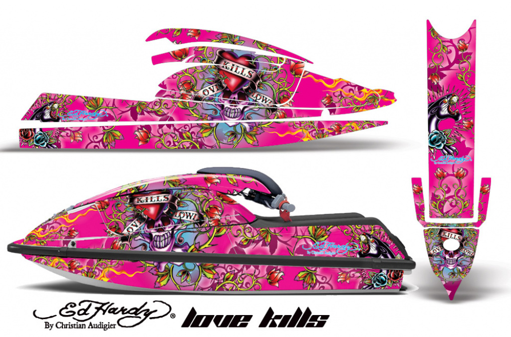 Ed-Hardy - LoveKills Pink für Kawasaki 750 SX SXR 1992-1998