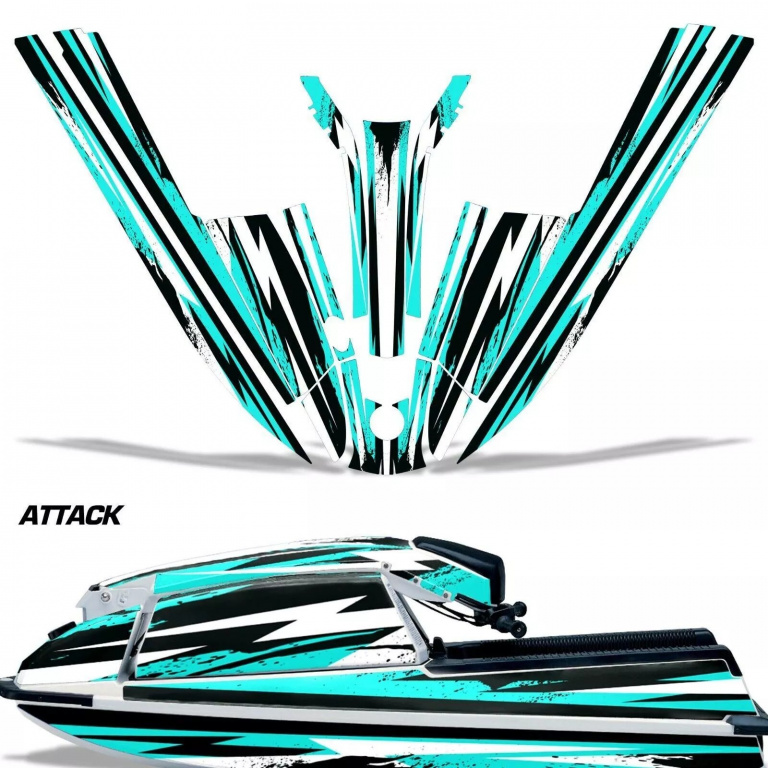 Attack Teal Blau für Kawasaki 440/550 SX 1982-1995