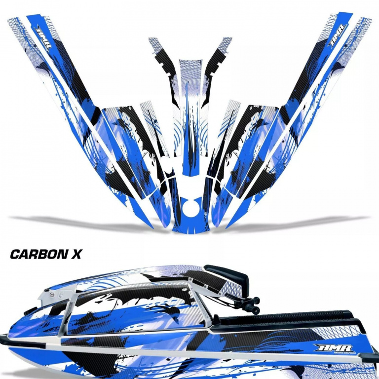 Carbon-X Blau für Kawasaki 440/550 SX 1982-1995